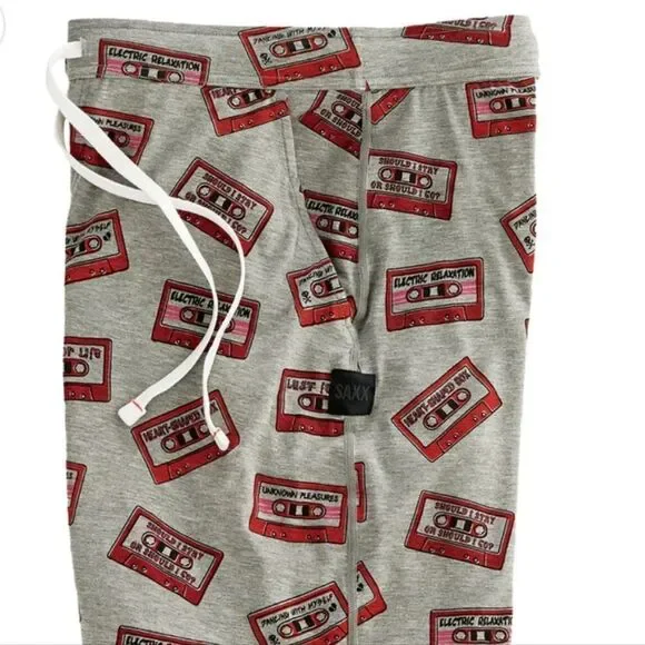 Saxx Men'sS Lust For Life Snooze jogger Grey Snooze Pull on Pants Size Small